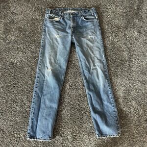 VTG Levi's 505 Jeans 34x32 Light Wash Grunge Orange Tab Distressed 80s USA‎ Made